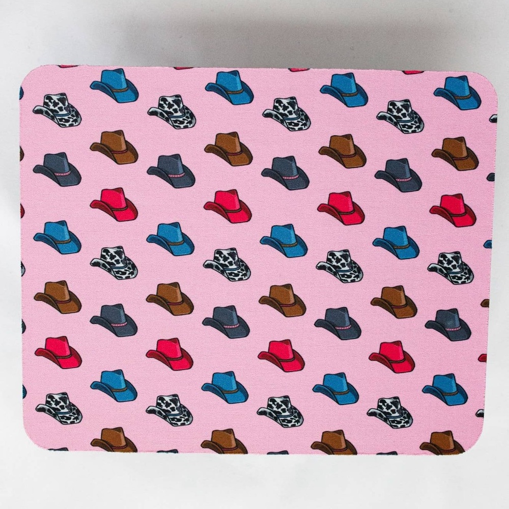 Pink Cowboy Hat Mouse Pad - Picture 2 of 2